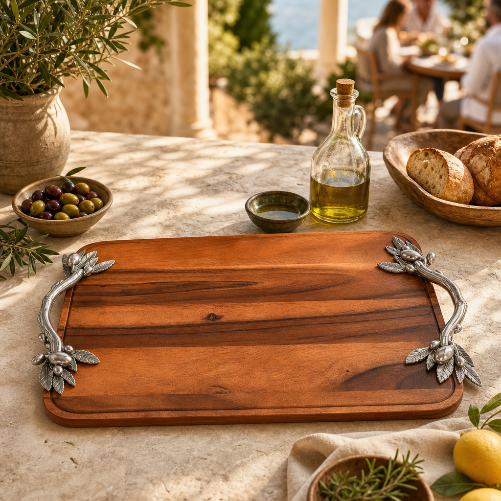 Olive Serving Tray Acacia-Rectangular 7