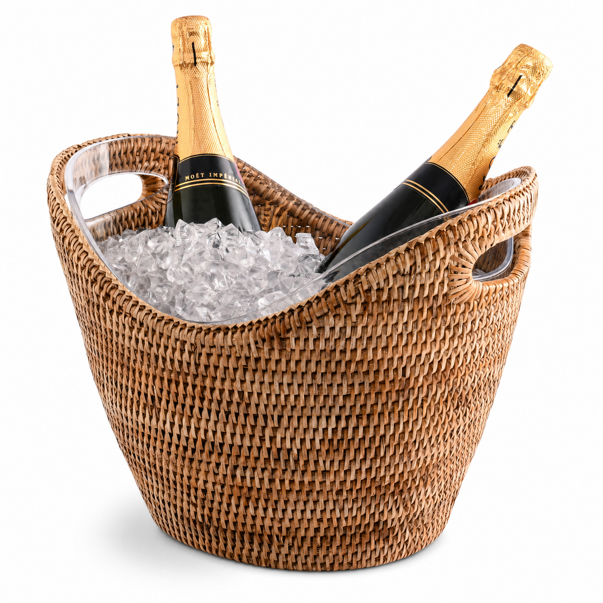 Hand Woven Wicker Rattan Champagne / Ice Tub 1