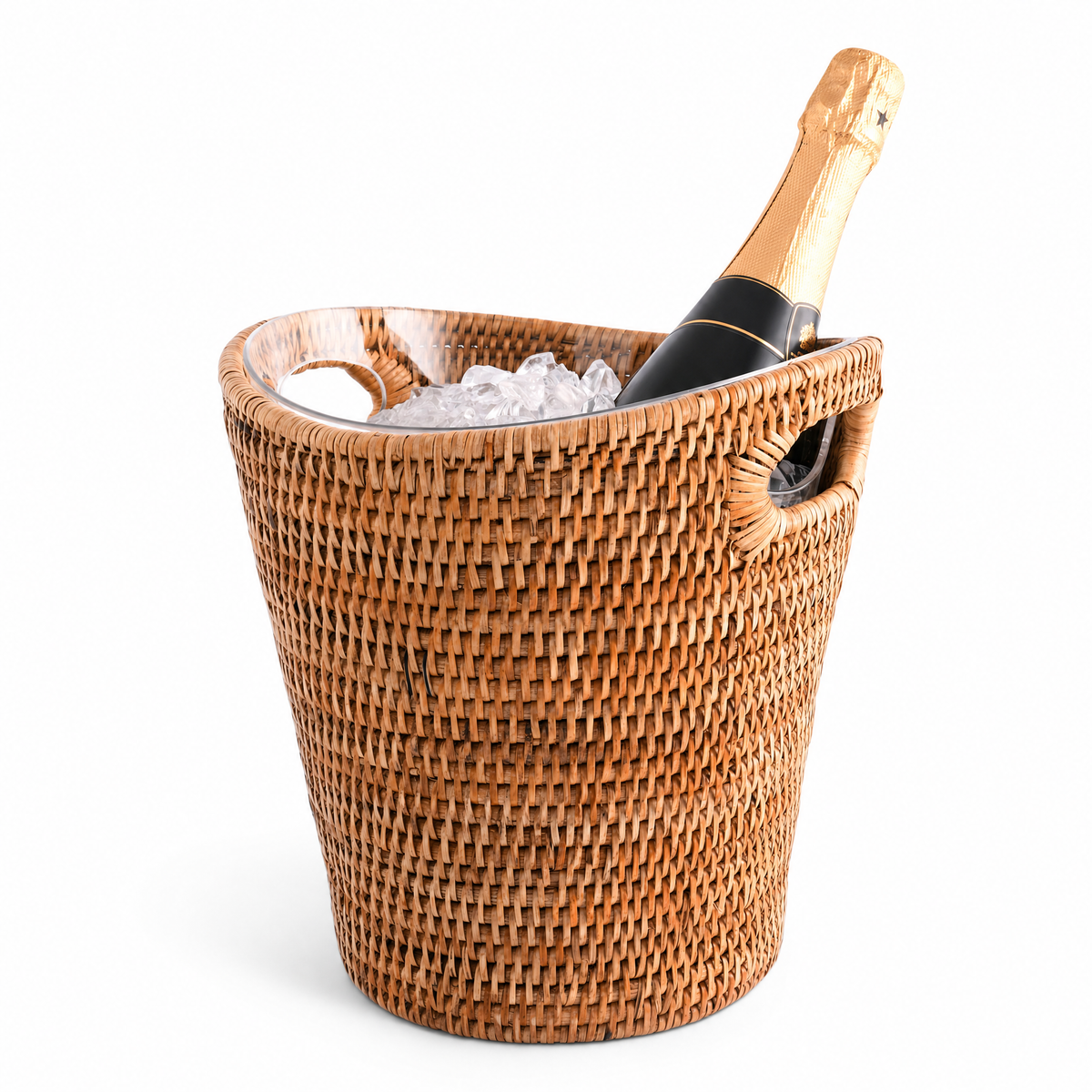 Hand Woven Rattan Wicker Champagne Bucket  / Ice Bucket 1