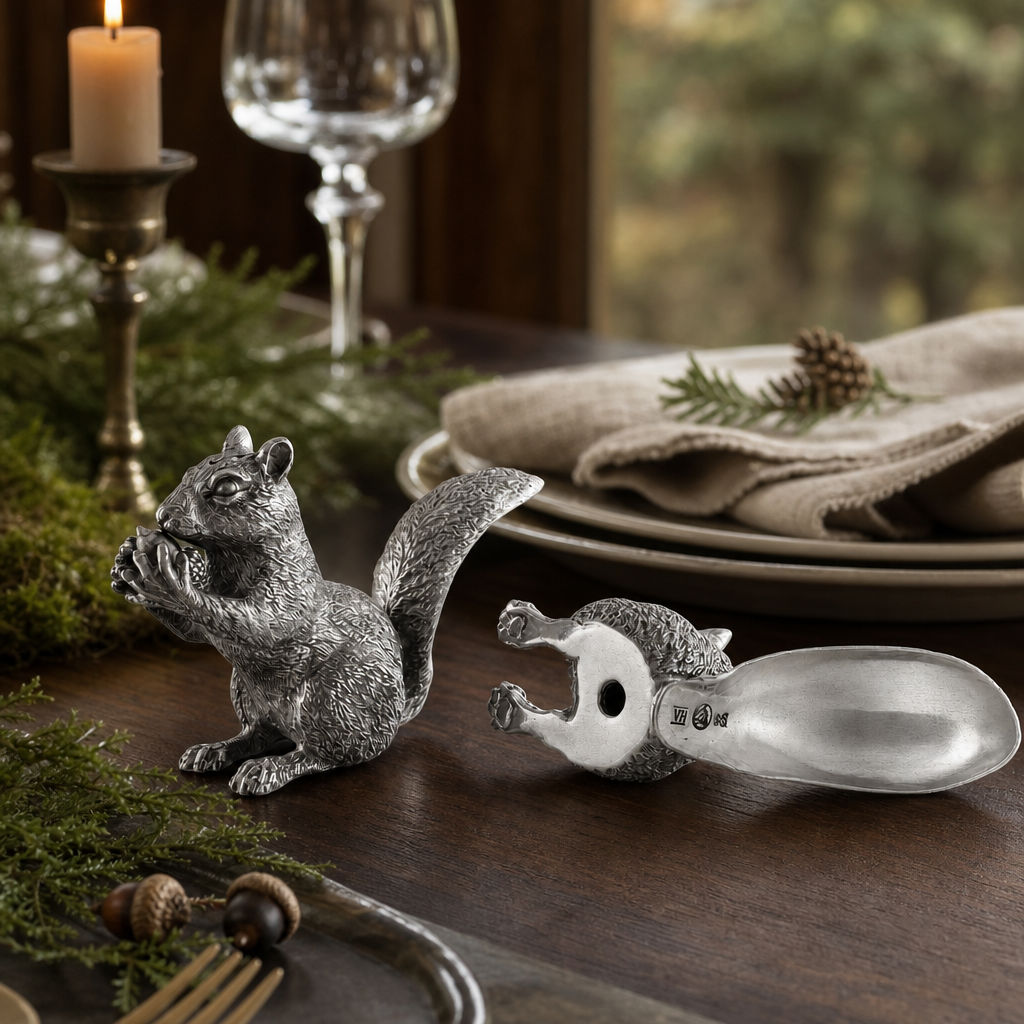 Pewter Squirrels Salt & Pepper Set 9