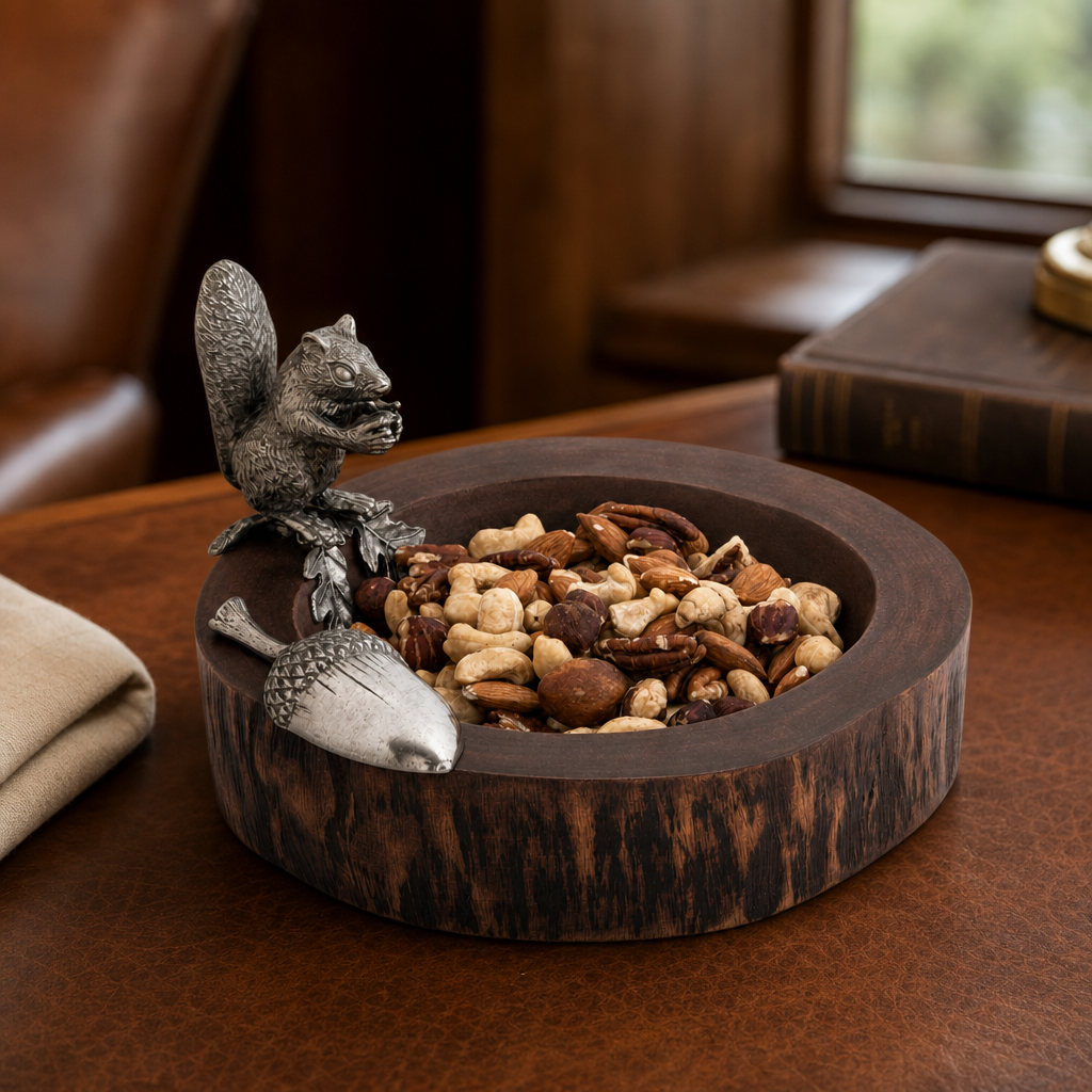 Standing Squirrel Nut Bowl & Scoop 5