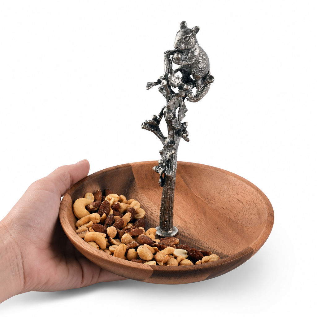 Squirrel Wood Candy / Nut Dish 10