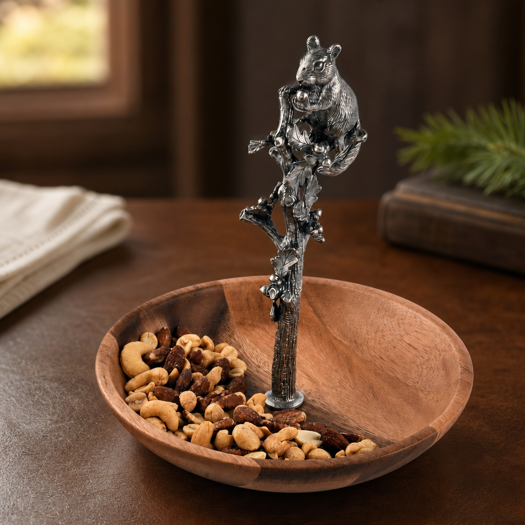 Squirrel Wood Candy / Nut Dish 3