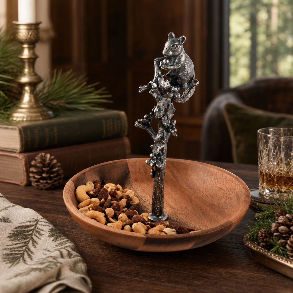 Squirrel Wood Candy / Nut Dish 7