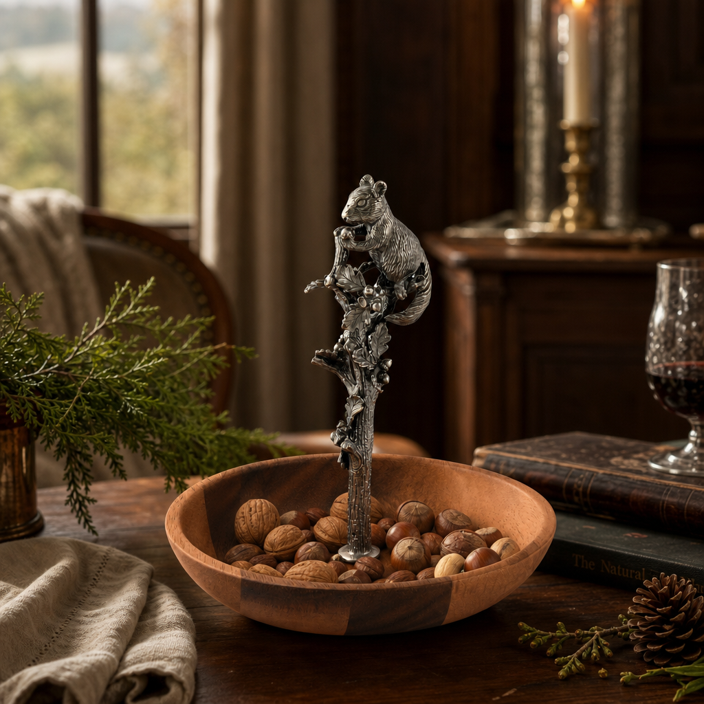 Squirrel Wood Candy / Nut Dish 8