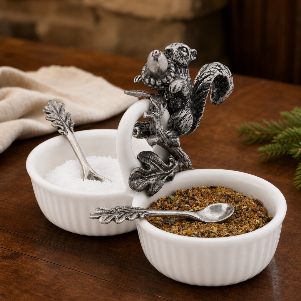 Squirrel Double Salt Cellar 1