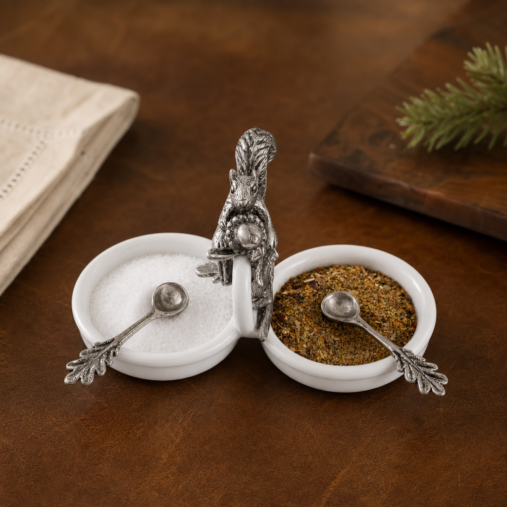 Squirrel Double Salt Cellar 4