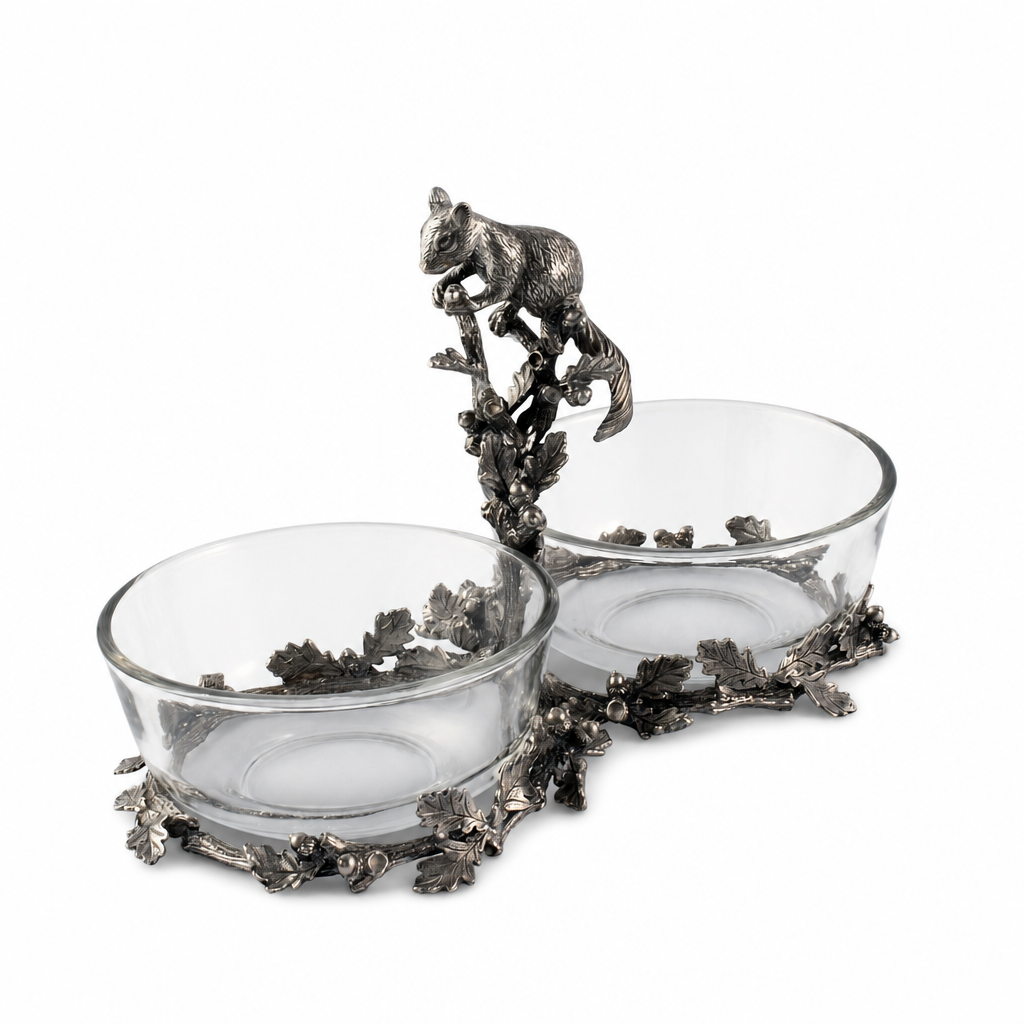Squirrel Double Dish Condiment Server 10