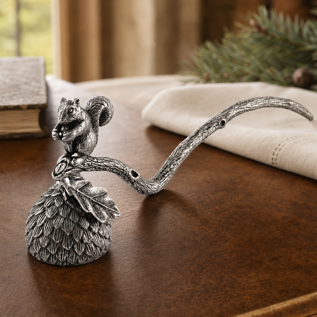 Pewter Squirrel Candle Snuffer 1