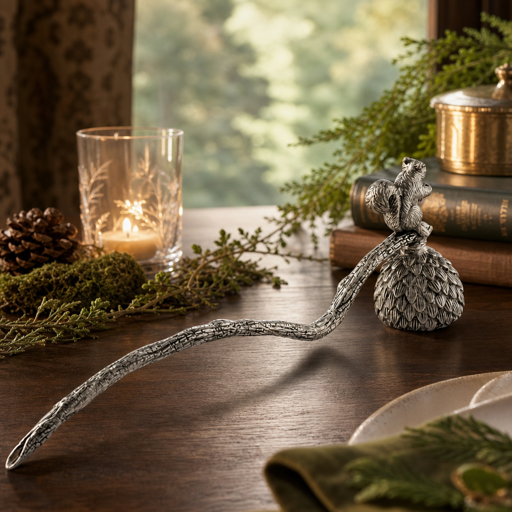 Pewter Squirrel Candle Snuffer 8