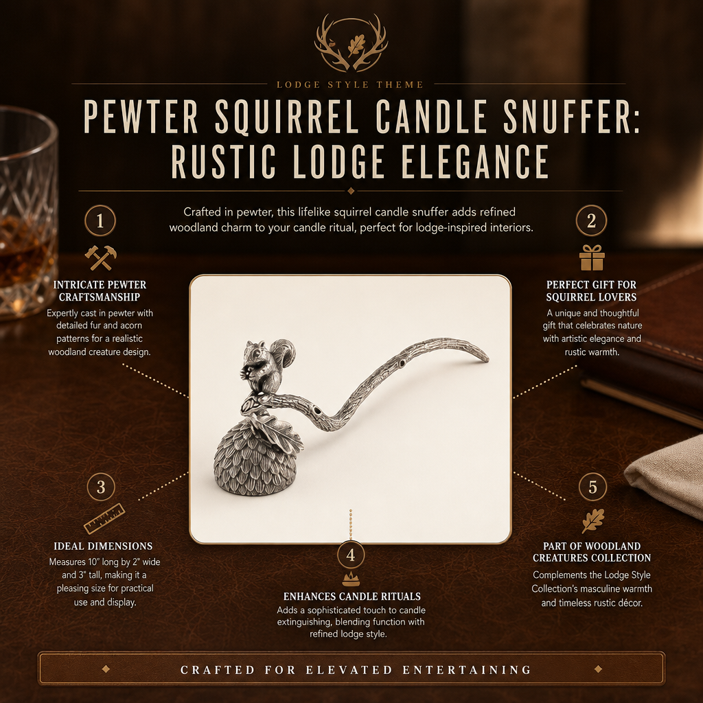 Pewter Squirrel Candle Snuffer 1
