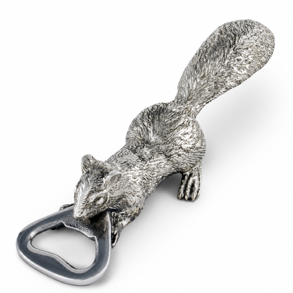 Squirrel Pewter Bottle Opener 1