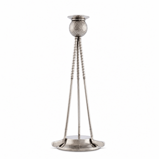 Golf Club Pewter Candlestick