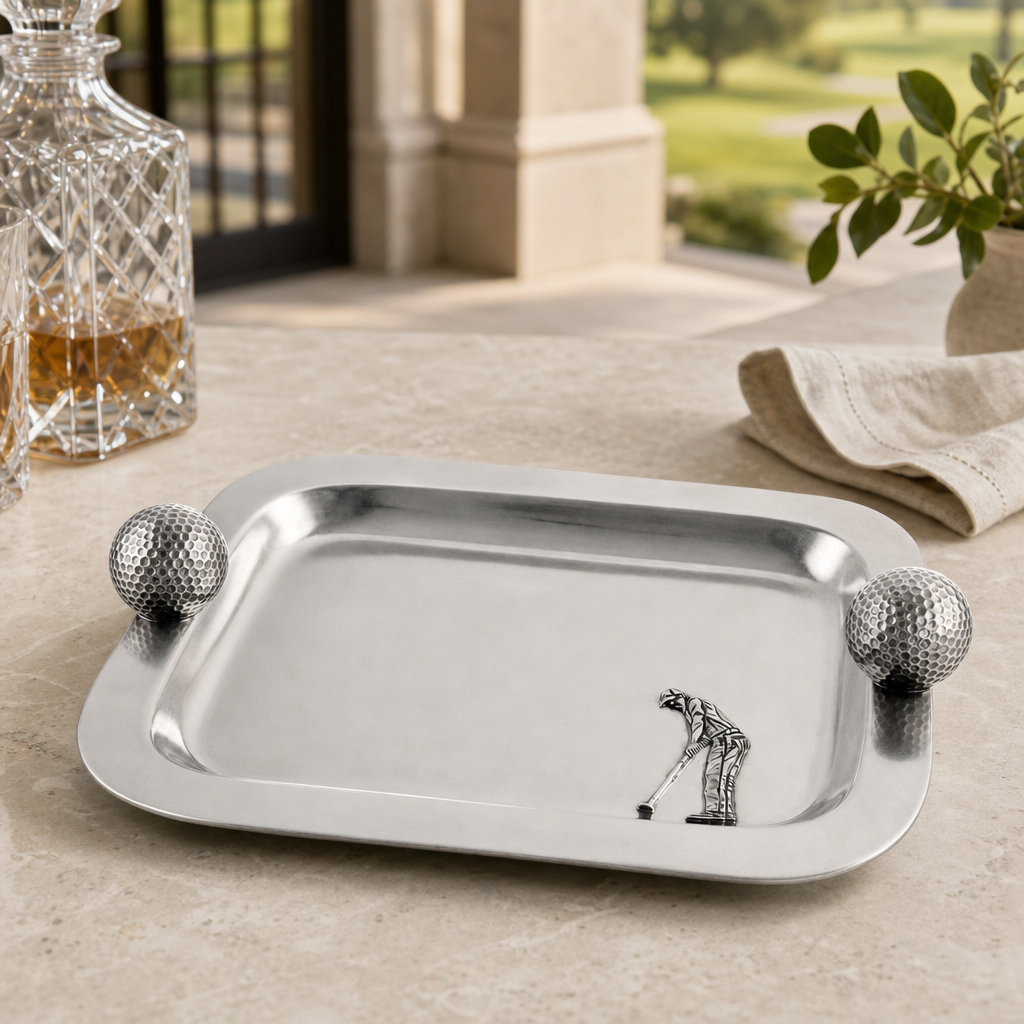 Pewter Catchall Tray Golf Balls 3