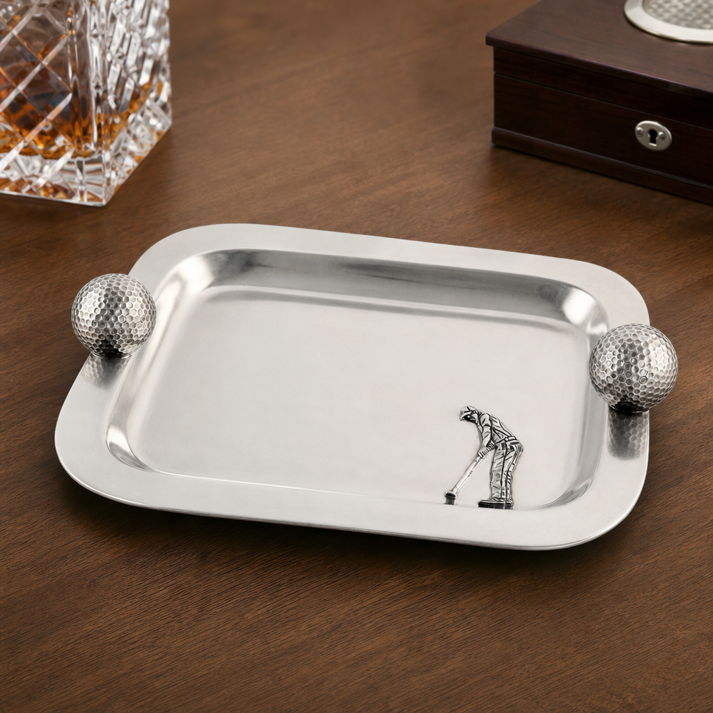 Pewter Catchall Tray Golf Balls 10