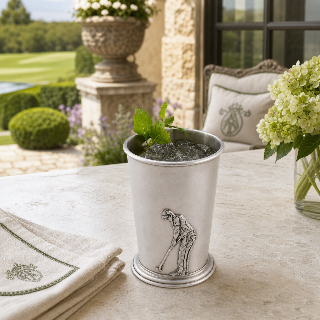 Pewter Golfer Mint Julip Cup 8