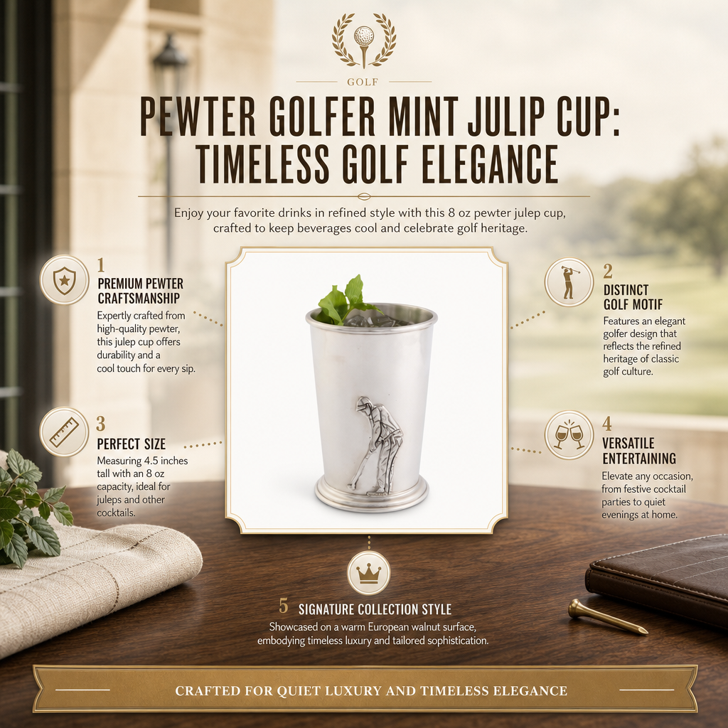 Pewter Golfer Mint Julip Cup 12