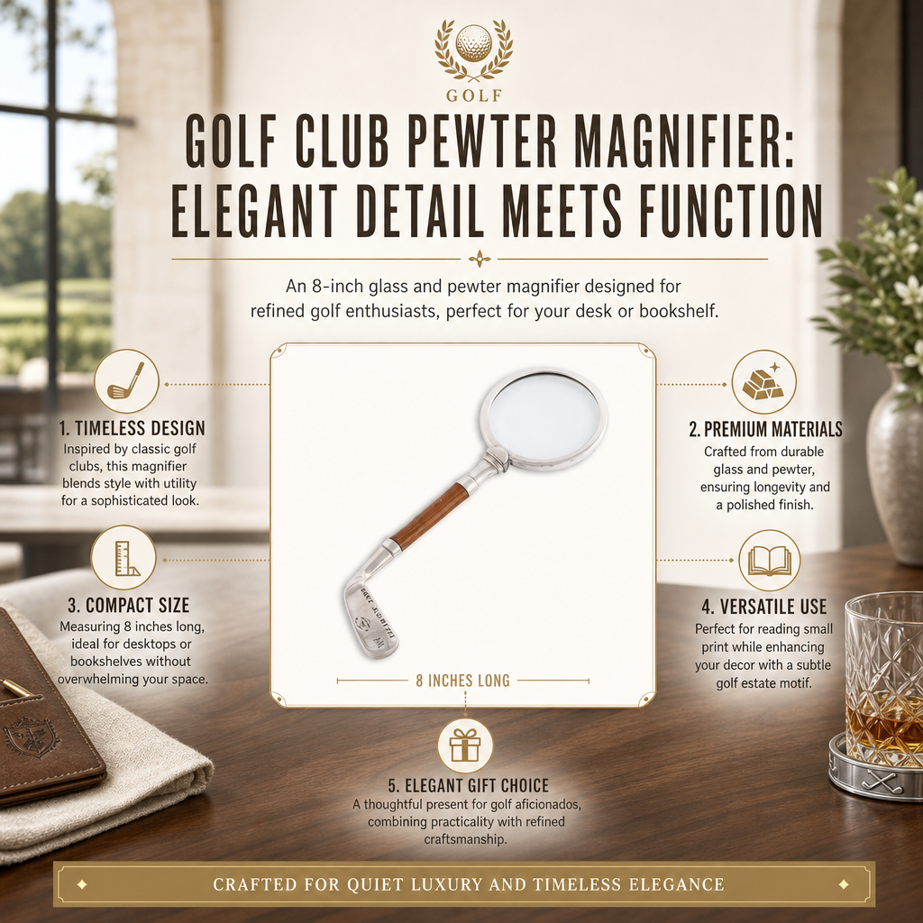 Golf Club Pewter Magnifier 11