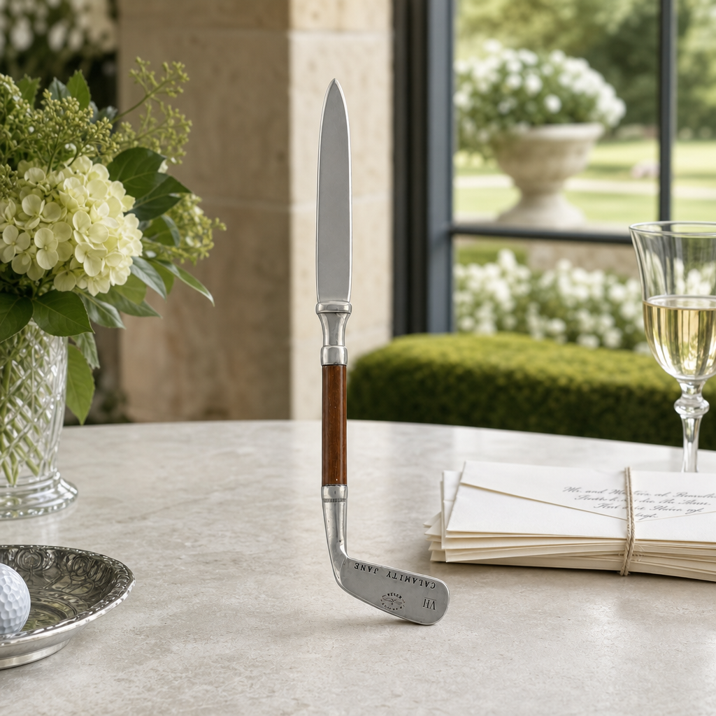 Golf Club Pewter Letter Opener 7
