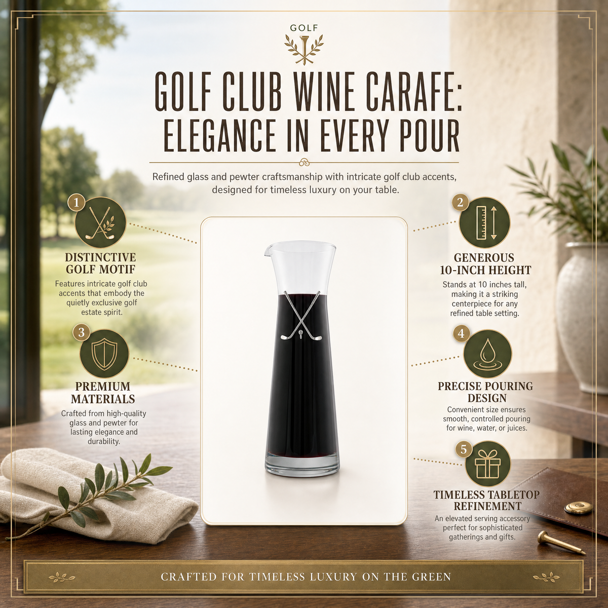 Golf Club Wine Carafe 11