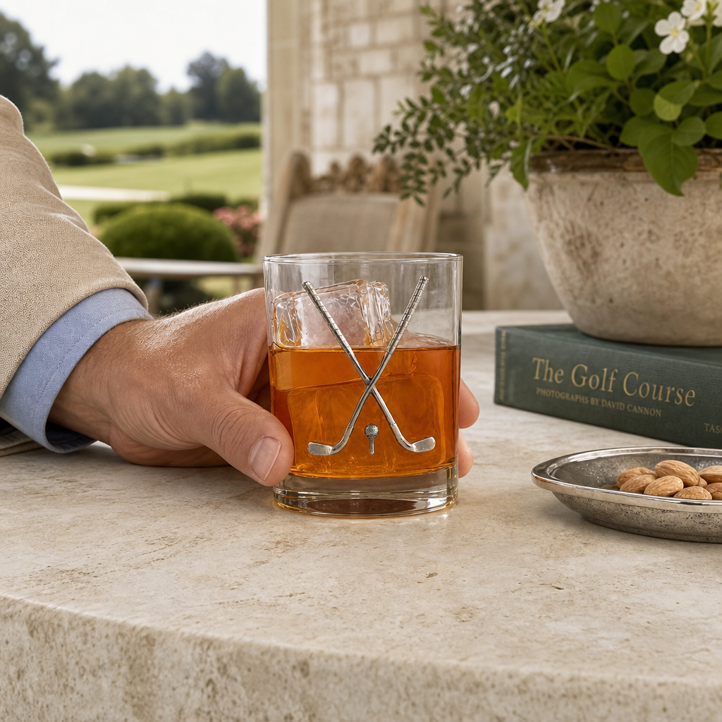 Golf Club Double Old Fashioned Glass 5