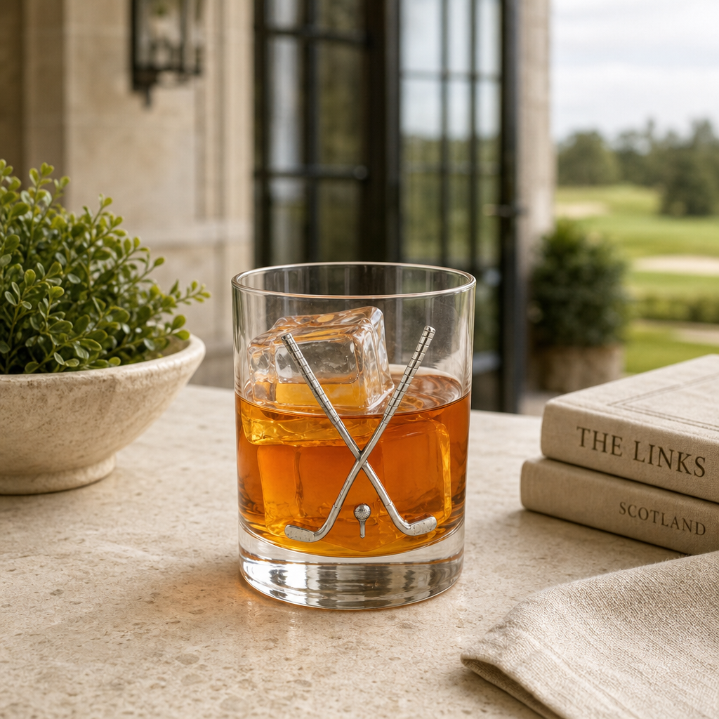 Golf Club Double Old Fashioned Glass 3