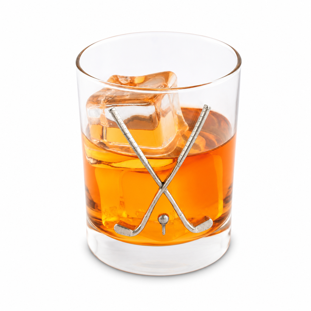 Golf Club Double Old Fashioned Glass 8