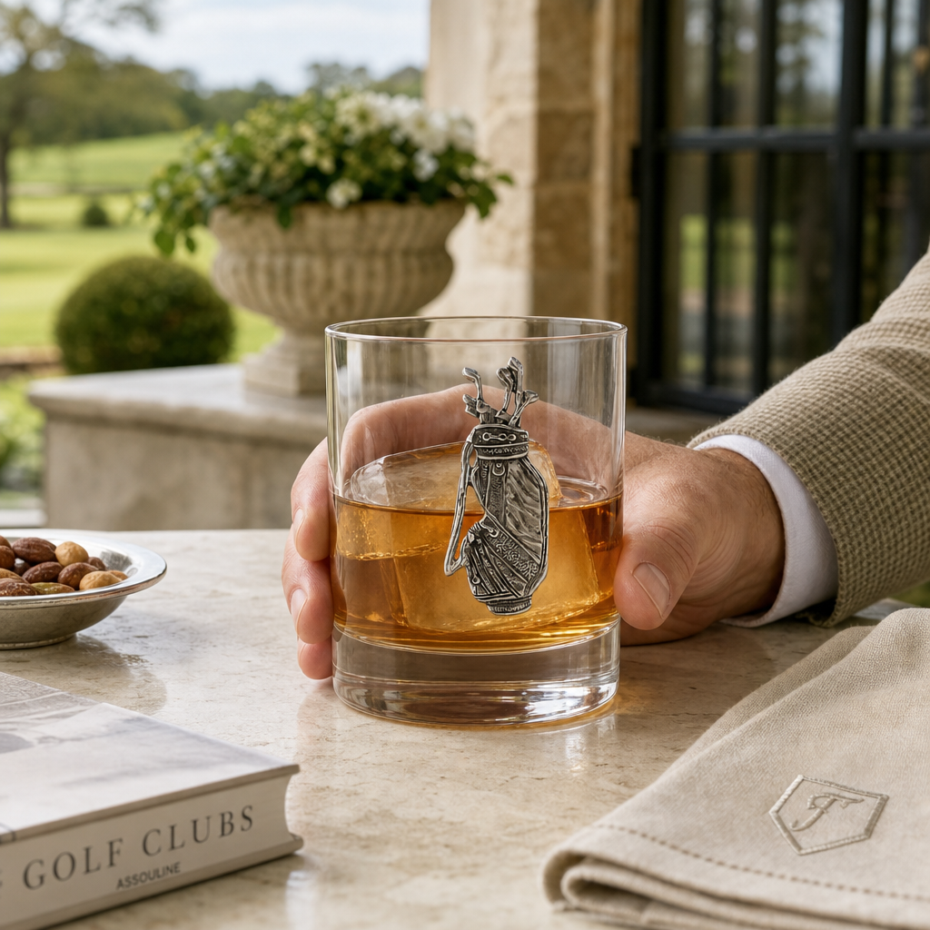 Golf Bag Double Old Fashioned Glass 6