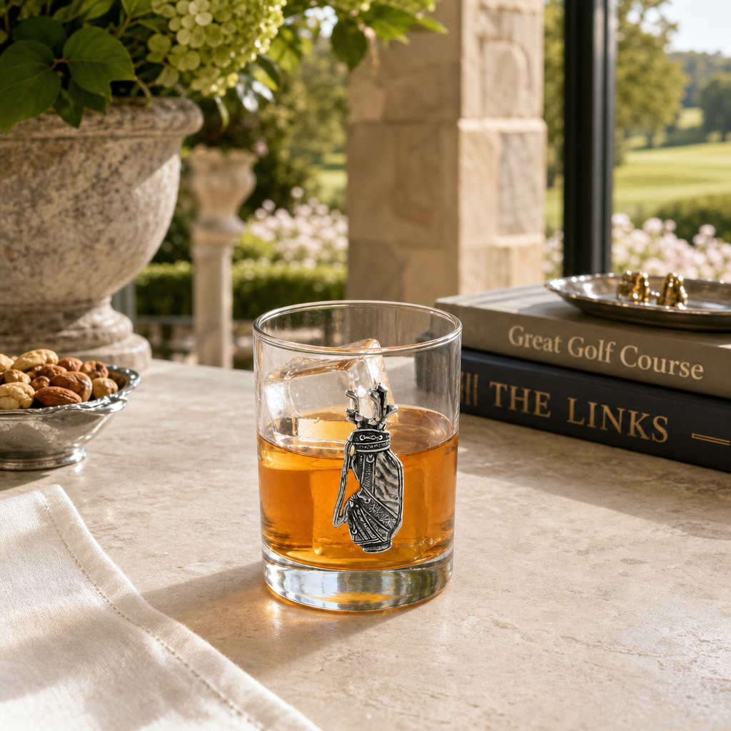 Golf Bag Double Old Fashioned Glass 7
