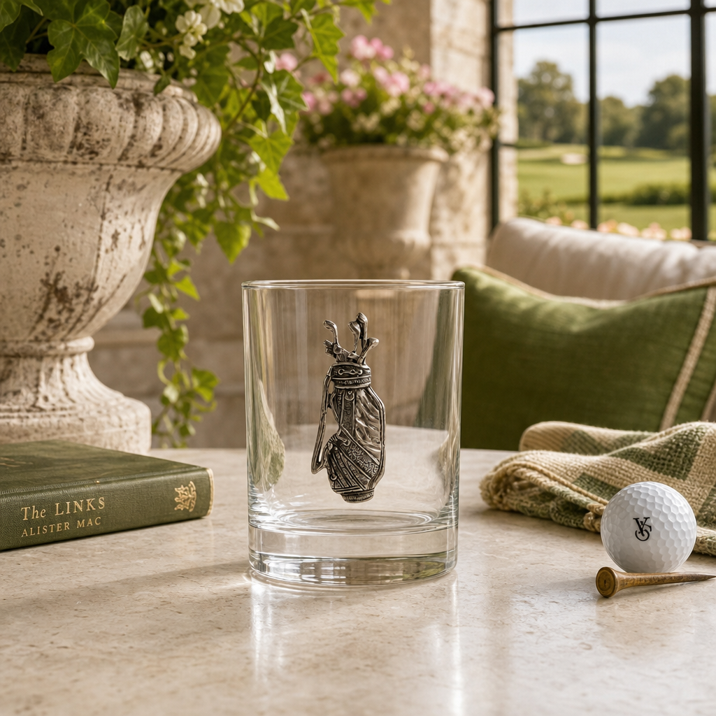Golf Bag Double Old Fashioned Glass 8