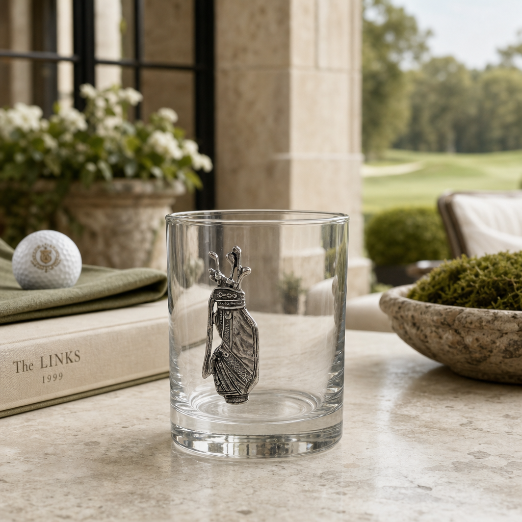 Golf Bag Double Old Fashioned Glass 9