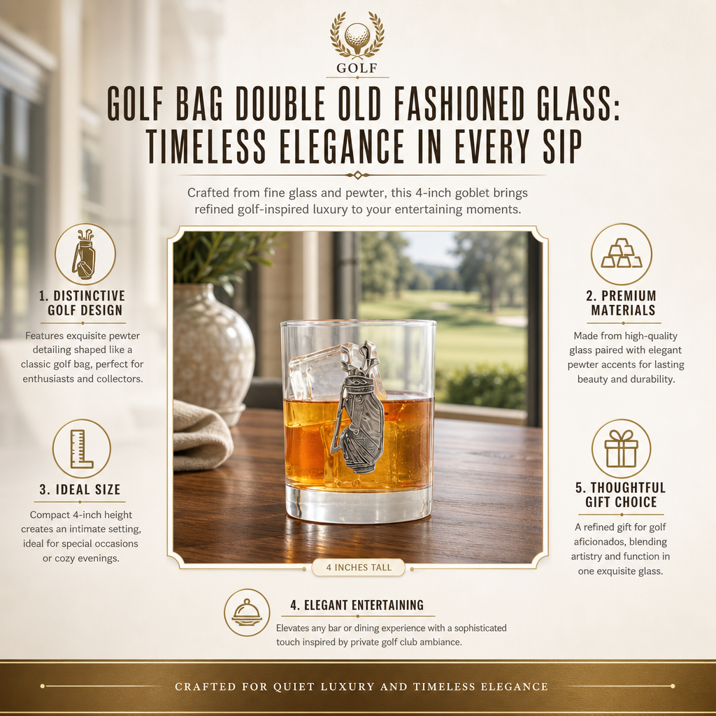 Golf Bag Double Old Fashioned Glass 11