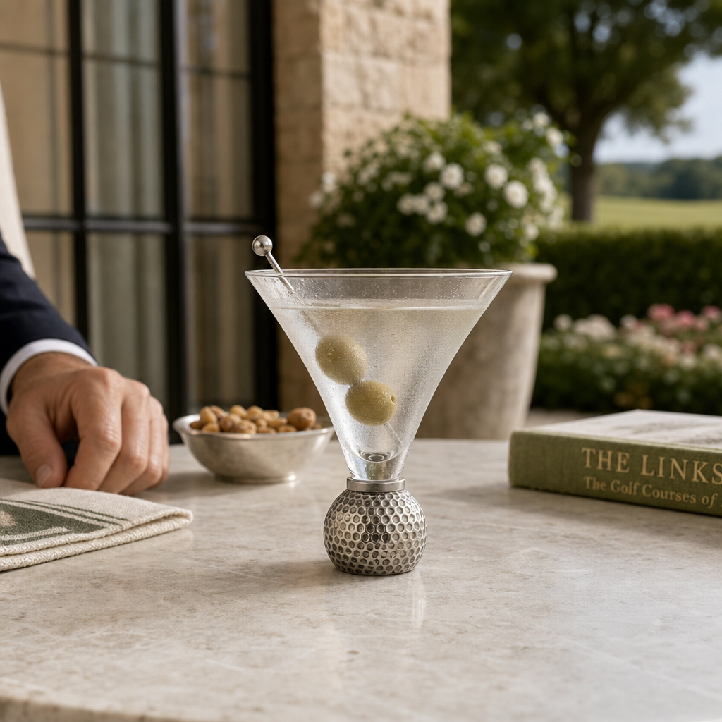 Golf Ball Cocktail /  Martini Glass 7
