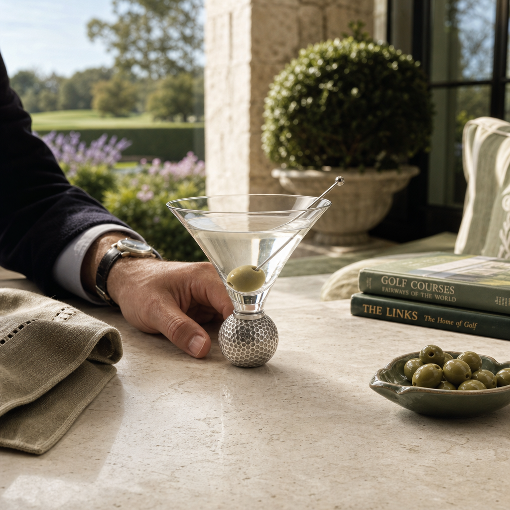 Golf Ball Cocktail /  Martini Glass 8