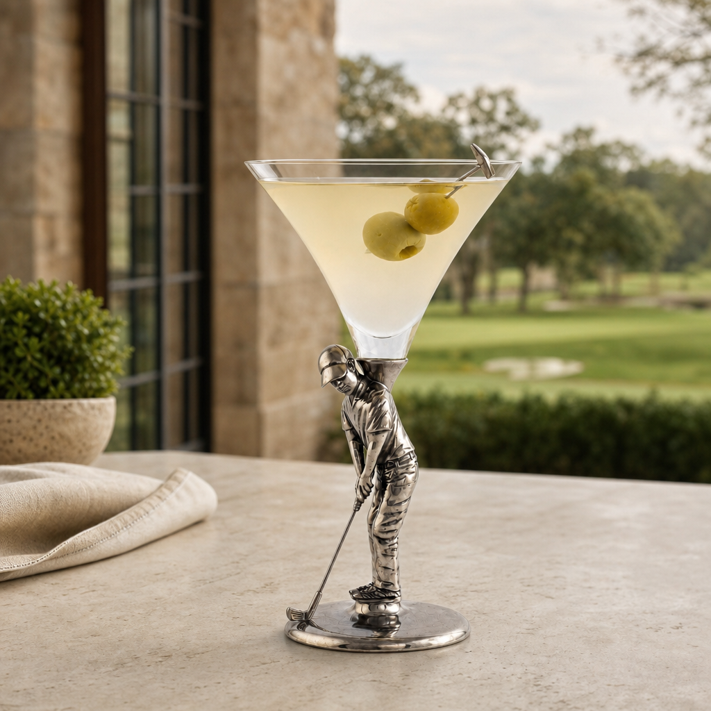 Golfer Cocktail Glass 2