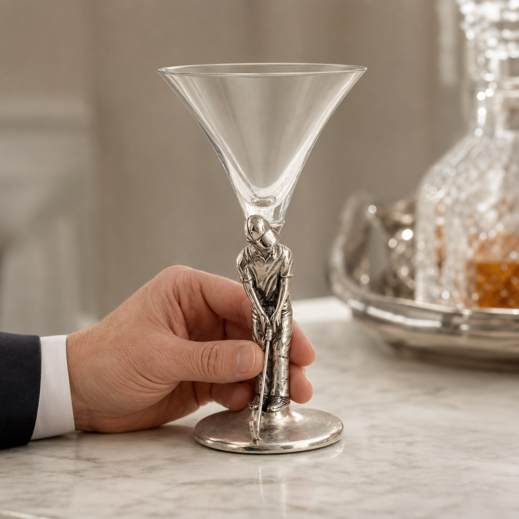 Golfer Cocktail Glass 10