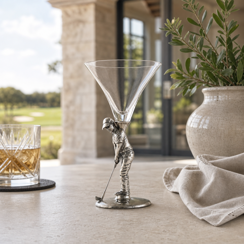 Golfer Cocktail Glass 4