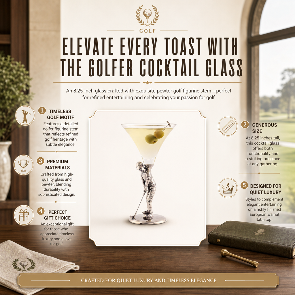 Golfer Cocktail Glass 11