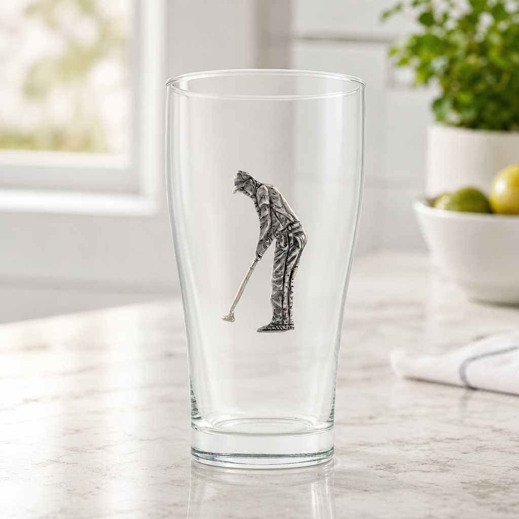 Golfer Beer Glass 10