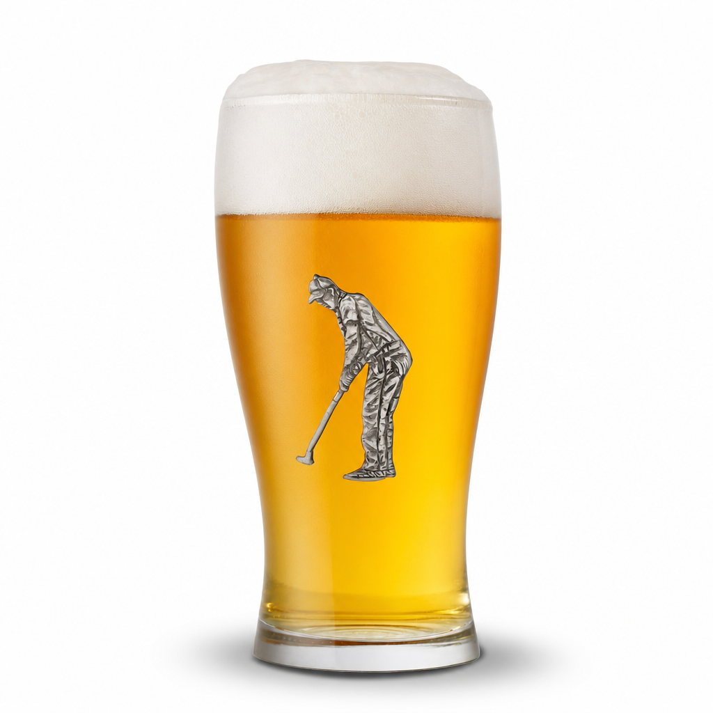 Golfer Beer Glass 1