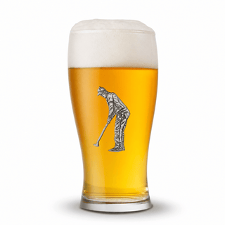 Golfer Beer Glass