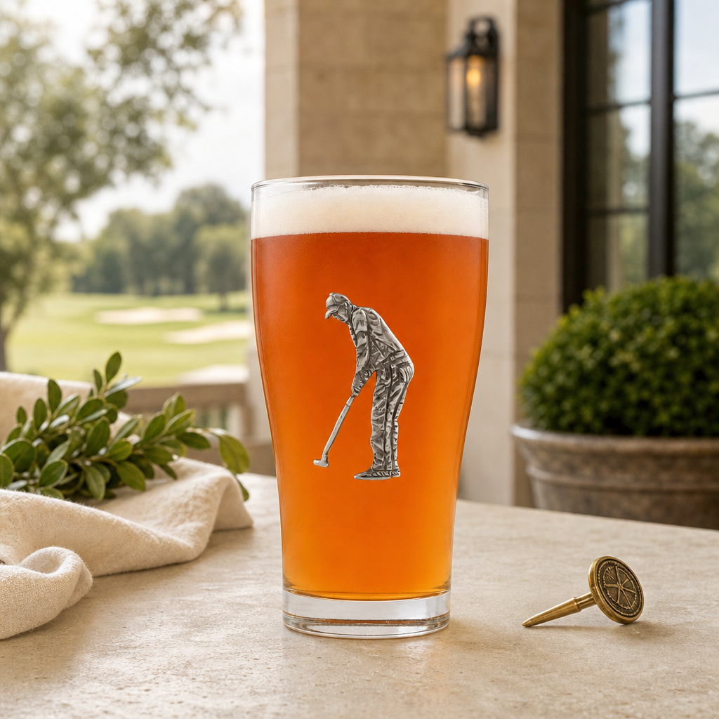 Golfer Beer Glass 4