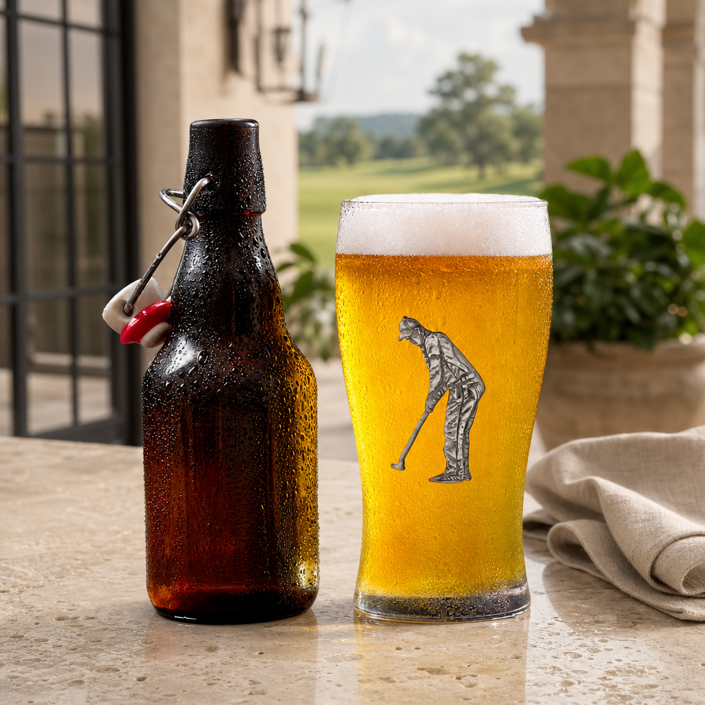 Golfer Beer Glass 5