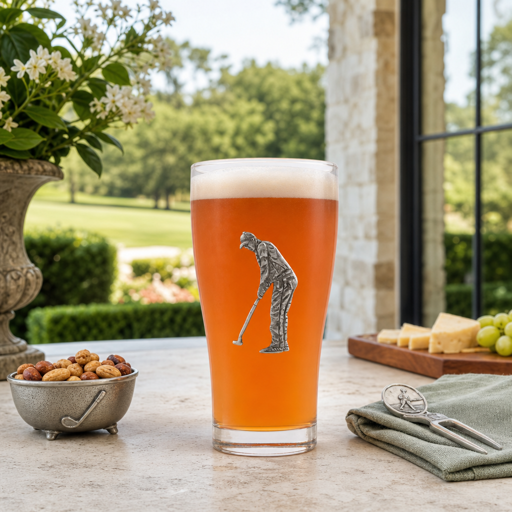 Golfer Beer Glass 8