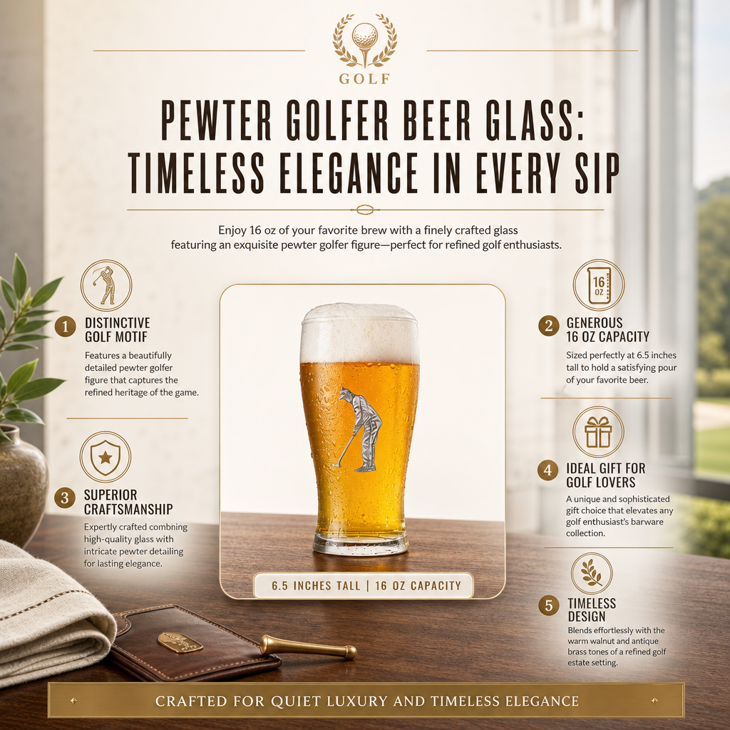 Pewter Golfer Beer Glass: Timeless Elegance in Every Sip