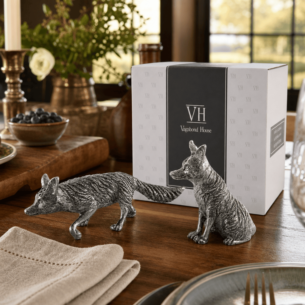 Pewter Foxes Salt & Pepper Set 7