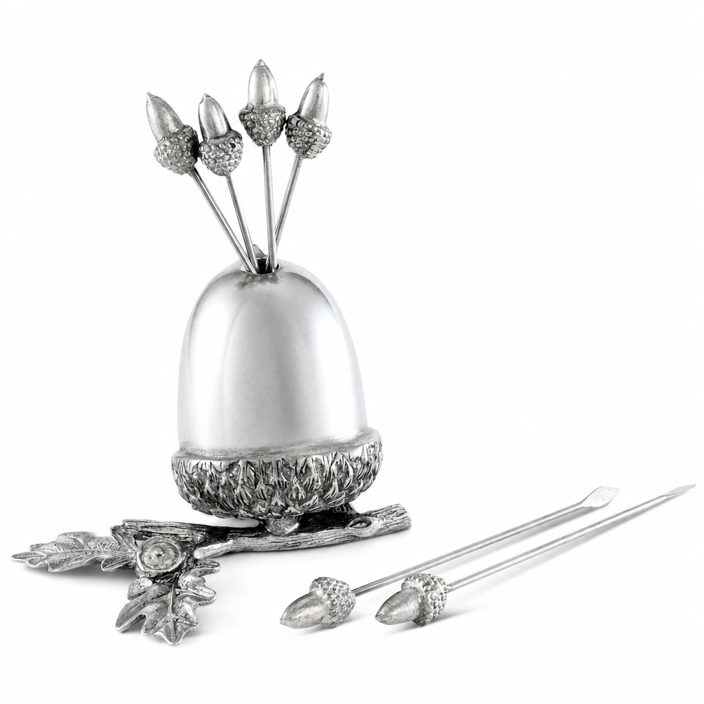 Pewter Acorn Cheese Pick Set 1