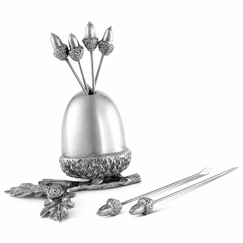 Pewter Acorn Cheese Pick Set 1