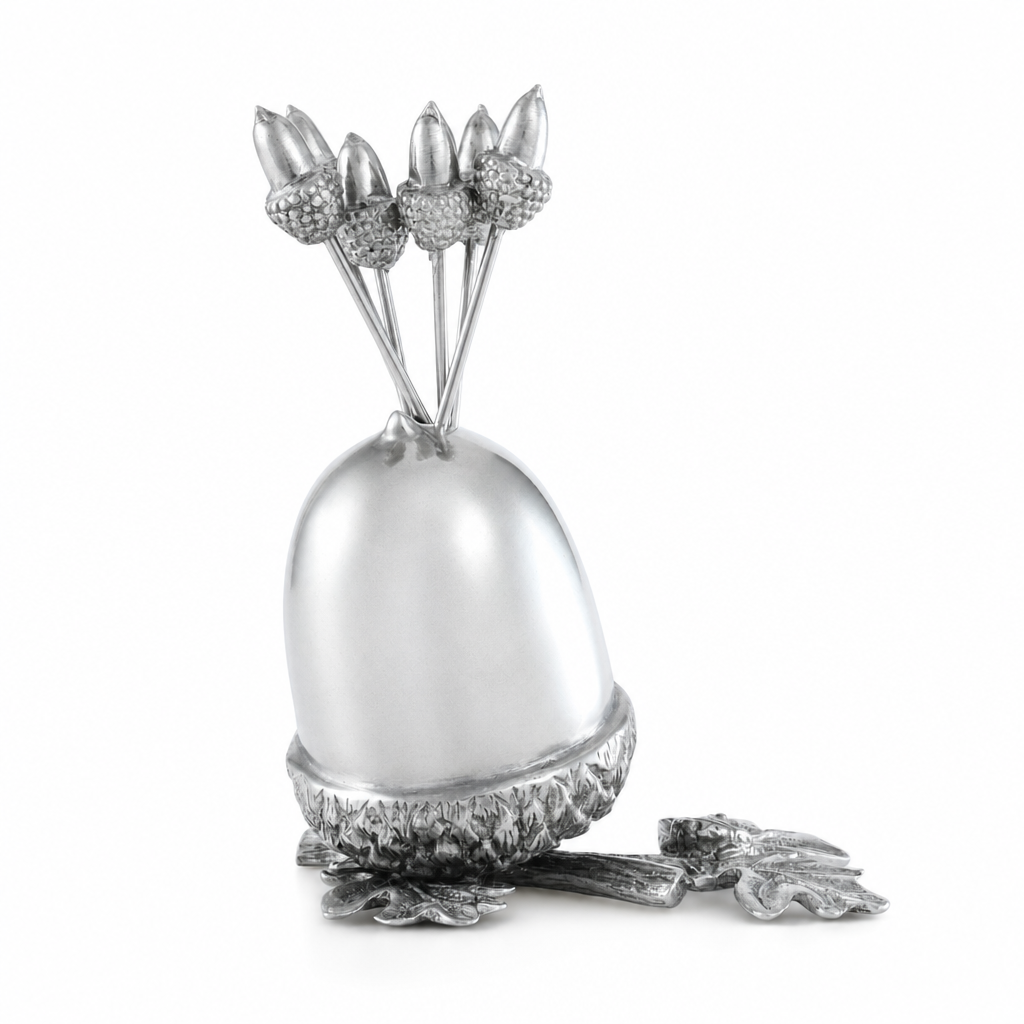 Pewter Acorn Cheese Pick Set 11