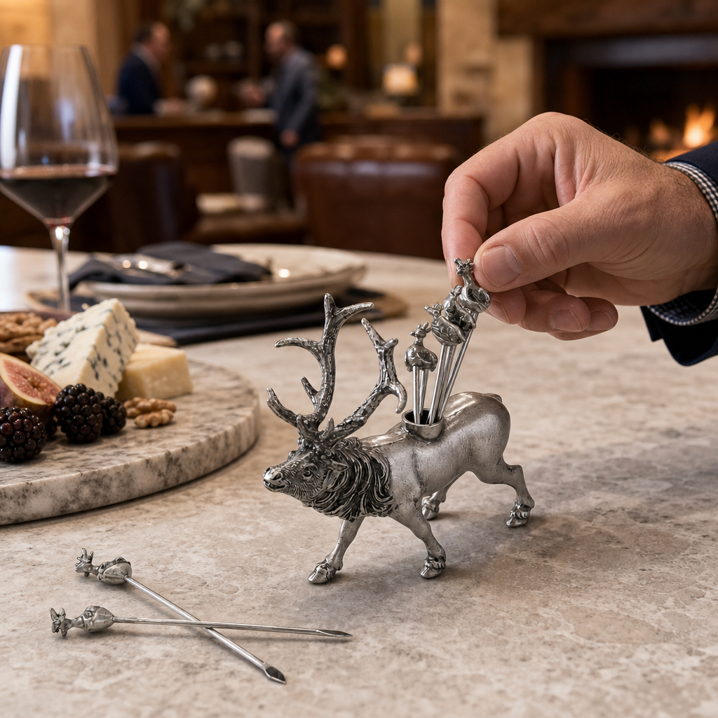 Elk Pewter Cheese Pick Set 5